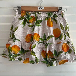Nev & Lizzie Girls' Ruffle Knit Skirt kids size 10 lemons